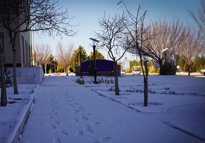 دانه‌های برف چهره کویری خراسان جنوبی را سفیدپوش کرد - تسنیم