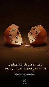 بردباری و صبر، فرزندان دوقلویی هستند که از همّت بلند متولد می‌شوند