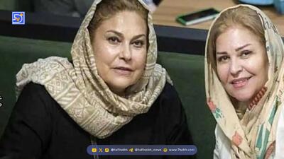  عکس| سفر زمان؛ عکس یادگاری «مهرانه مهین ترابی» و «ایرج قادری» در پشت‌صحنه یک فیلم