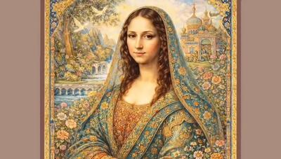  مونالیزا با چاشنی هنر ایرانی؛ از کمال‌الملک تا فرشچیان (+ فیلم و عکس)