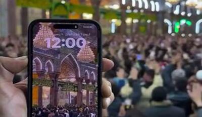  بیعت زائران با امام حسین (ع) در شب سال نو میلادی (فیلم)