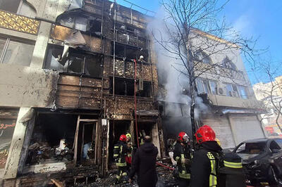 نخستین تصاویر از آتش‌سوزی مهیب امروز در مشهد