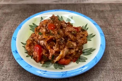  خوراک سریع و خوشمزه بادمجان ایتالیایی با سس سویا