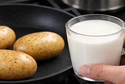  فقط با سیب زمینی و شیر؛ یه ترکیب ساده، یه طعم غیرقابل توصیف!
