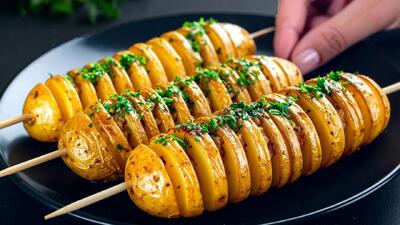  دیگه سیب زمینی معمولی سرخ نکن / طرز تهیه سیب زمینی مارپیچی
