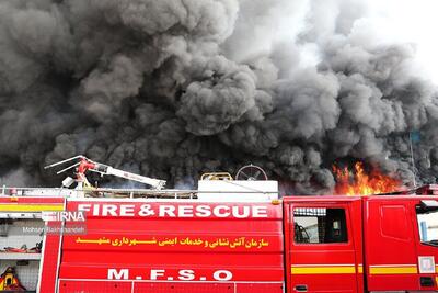 ببینید/ نخستین تصاویر از آتش‌سوزی مهیب امروز در مشهد