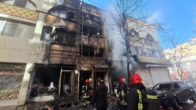 نجات ۲۵ نفر از آتش‌سوزی گسترده در هسته مرکزی مشهد