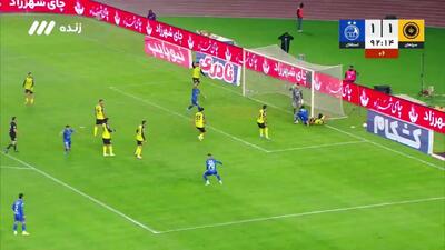 فیلم | گل دوم استقلال به سپاهان توسط اسماعیل قلی‌زاده