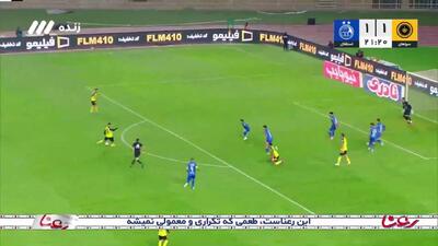 فیلم | شوت سنگین و زیبای آلوز تیر دروازه استقلال را لرزاند