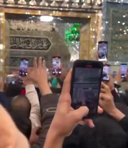  جشن سال نو میلادی در حرم امیرالمؤمنین(ع) + فیلم