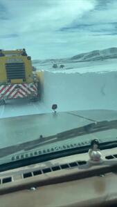  بارش ۱.۵متری برف در مسیر مهاباد + فیلم