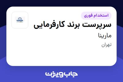  استخدام سرپرست برند کارفرمایی در مارینا