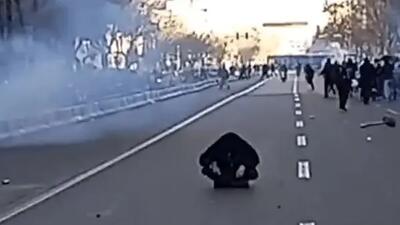 تصاویر دوربین پلیس از ماجرای نمادسازی جدید ضدانقلاب