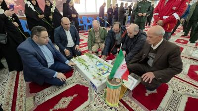  گلباران مزار شهدا و قدمگاه شهید حاج قاسم سلیمانی در شلمان