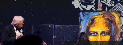 آرزوی ترامپ برای صلح در زمین در مراسم حراج یک پرتره از مسیح (ع) + تصاویر