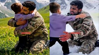 ویدیویی تلخ از مرزبان باغیرت ایرانی که یخ زد