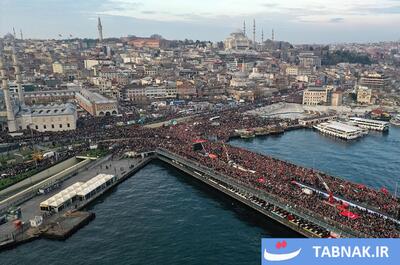  عکس: راهپیمایی مردم ترکیه در حمایت از مردم غزه