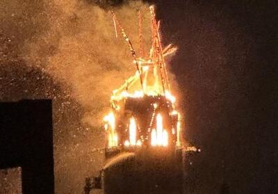 آتش‌سوزی در کلیسای تاریخی آمستردام - تسنیم