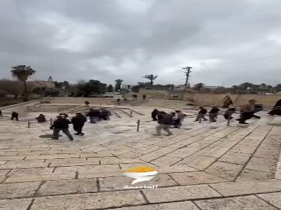  عزیمت فلسطینیان به مسجد مبارک الاقصی برای شرکت در نماز جمعه
