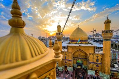  تصاویری از آماده‌سازی حرم علوی در آستانهٔ ولادت امیرالمومنین (فیلم)