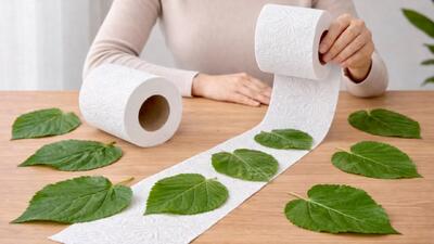 ایده باورنکردنی با برگ و دستمال توالت!