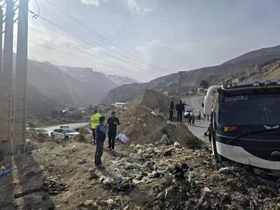 واژگونی اتوبوس در جاده هراز/ 3 سرنشین بیمارستانی شدند