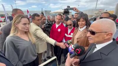 آنجلینا جولی از گذرگاه رفح بازدید کرد