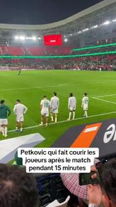 ویدئو: تمرین اجباری نیمکت‌نشین‌های الجزایر در پایان بازی