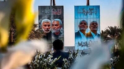 حضور گسترده مردم عراق در محل شهادت سرداران مقاومت