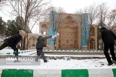  بارش برف زمستانی در شهرستان اهر