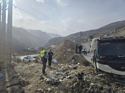 جزییات حادثه واژگونی اتوبوس در جاده هراز