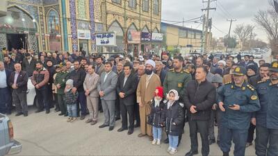  راهپیمایی مردم رزن علیه آشوبگران