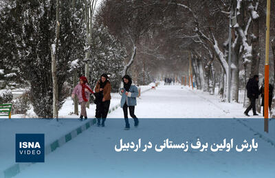 ویدیو/ بارش اولین برف زمستانی در اردبیل