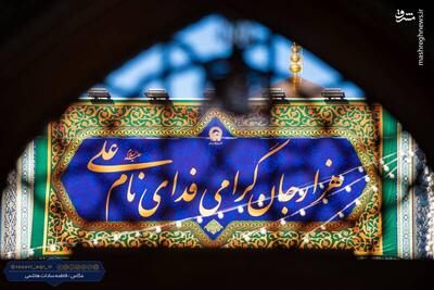 عکس/ کتیبه‌های ولادت امیرالمومنین در حرم رضوی