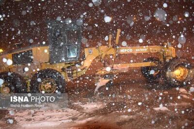 ممنوعیت تردد در محور آستارا - اردبیل به دلیل برف‌شدید