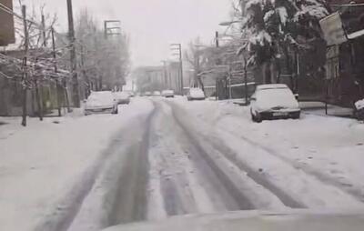 فیلم/ وضعیت معابر مریوان بعد از بارش برف