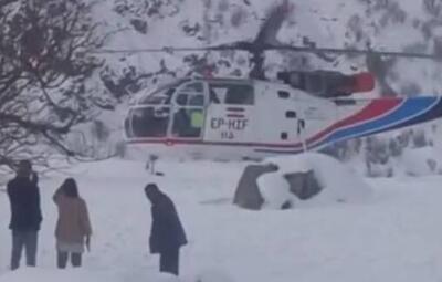 فیلم/ پرواز بالگرد از دورترین نقطهٔ کوهرنگ برای انتقال خانم باردار