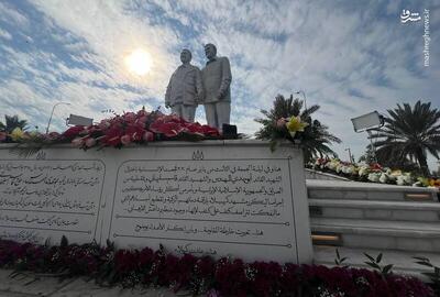  عکس/ محل شهادت حاج قاسم گل‌آرایی شد