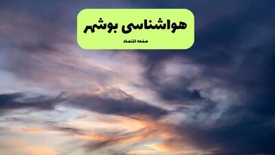 پیش بینی وضعیت آب و هوا بوشهر فردا شنبه ۱۳ دی ۱۴۰۴ + هواشناسی بوشهر فردا + وضعیت هوای فردا بوشهر