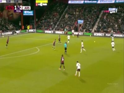 گل سوم آرسنال به بورنموث (رایس)