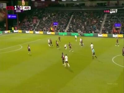 گل دوم آرسنال به بورنموث (رایس)