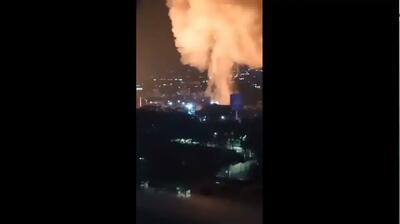  لحظه حمله هوایی در نزدیکی فورت تیونا در کاراکاس، پایتخت ونزوئلا