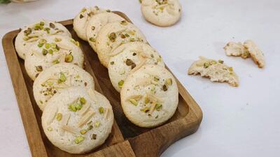  طرز تهیه قرابیه/ شیرینی سنتی تبریز با ۳ ماده اصلی و بدون آرد