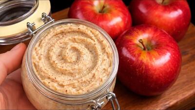  فقط ۲ ماده و ۵ دقیقه : طرز تهیه کره صبحانه با سیب