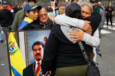 تظاهرات در کاراکاس در حمایت از مادورو