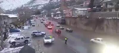  جاده هراز یکطرفه شد +فیلم