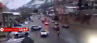 ببینید| جاده هراز یکطرفه شد