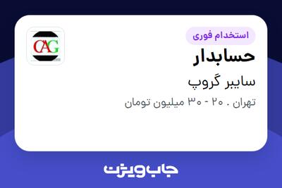  استخدام حسابدار - خانم در سایبر گروپ