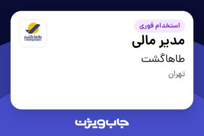  استخدام مدیر مالی در طاهاگشت