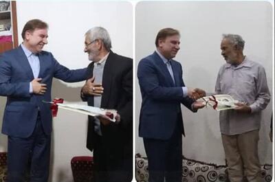  استاندار بوشهر با پدران ۲ شهید دیدار کرد